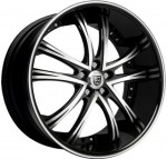 Цвет black / machined / chrome lip /K Цвет black / machined / chrome lip /K