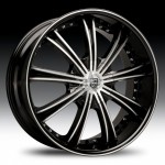 Цвет black / machined / chrome lip /K Цвет black / machined / chrome lip /K