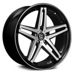 Цвет black / machined / chrome lip /K Цвет black / machined / chrome lip /K