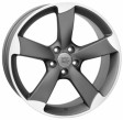 Replica Audi W567 Giasone 8x17 5/112 DIA 66.6 matt gun metall polished