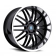 Beyern Mesh 8.5x18 5/120 DIA 72.6 Gloss black mirror cut lip