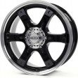 DOTZ Crunch 8x17 5/114.3 DIA 71.6 black polished lip