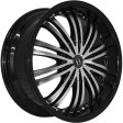 Harp Y-01 7.5x18 5/114.3 DIA 72.6 glossy black - machIned face - glossy black lip