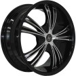 Harp Y-02 7.5x18 5/114.3 DIA 72.6 glossy black - machIned face - glossy black lip