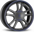 Sparco Rally 7x16 5/108 DIA 73.1 Matt silver tech blue lip