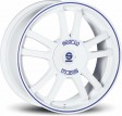Sparco Rally 7x17 4/108 DIA 73.1 white blue lip