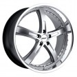TSW Jarama 8x17 5/120 DIA 76 Hyper Silver Mirror Cut Lip
