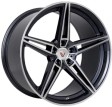 Vissol F-111 9x20 5/115 DIA 71.6 black with machined face