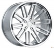 Vissol F-570 10.5x20 5/114.3 DIA 73.1 silver with machined face and chrome lip