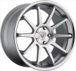 Vissol F-600 10.5x20 5/114.3 DIA 73.1 matte silver with machined face and chrome stainless steel