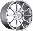 Vissol F-600 9x20 5/115 DIA 71.6 matte silver with machined face and chrome stainless steel lip