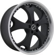 TGRacing LZ219 9x22 5/112 DIA 66.6 matt black polished lip