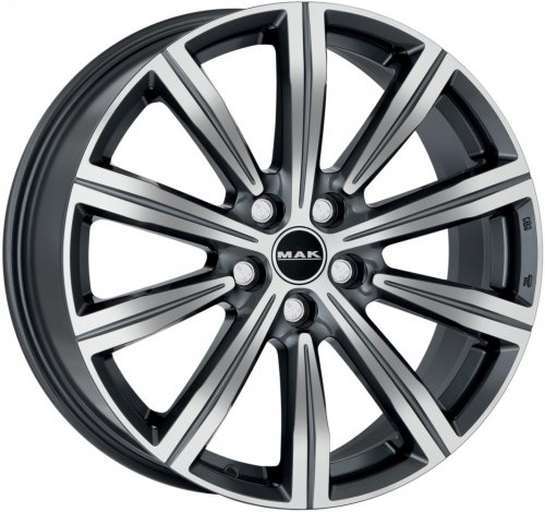 Диски MAK Birmingham 8x19 5x120 ET38 dia 72,6 gun metallic mirror - 1