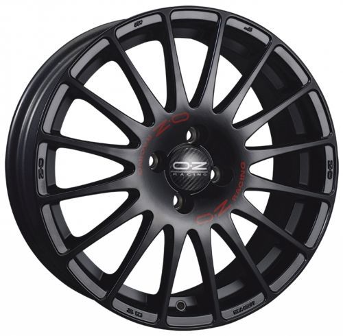 Диски OZ Racing Superturismo GT 7x17 5x100 ET38 dia 68 matt black + red lettering - 1