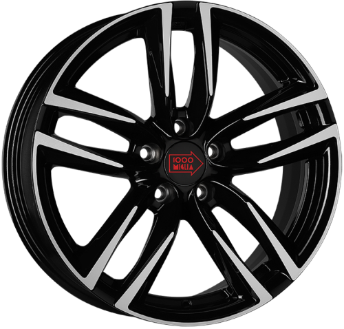 Диски 1000 Miglia MM1011 7x16 5x114,3 ET42 dia 67,1 gloss black polished - 1
