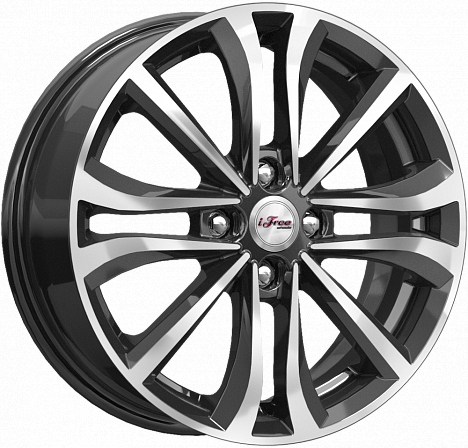 Диски iFree Панган 6x16 4x100 ET45 dia 60,1 блэк джек Россия - 1