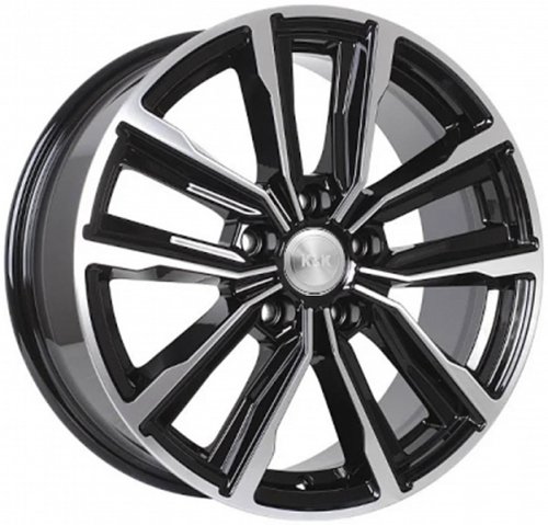 Диски K&K Лацио 7,5x17 5x108 ET45 dia 67,1 алмаз черный Россия - 1