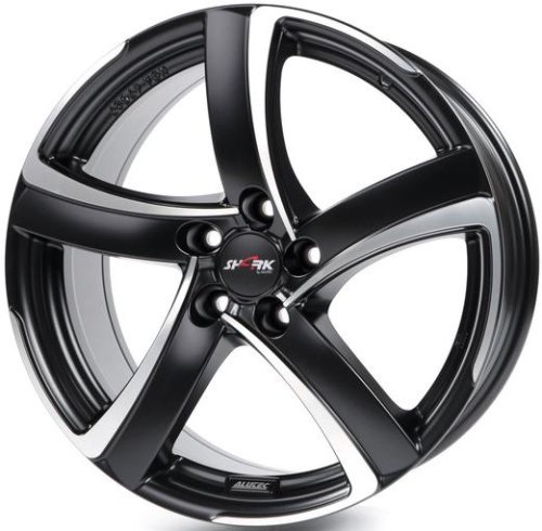 Диски Alutec Shark 7,5x17 5x100 ET35 dia 63,3 racing black front polished - 1