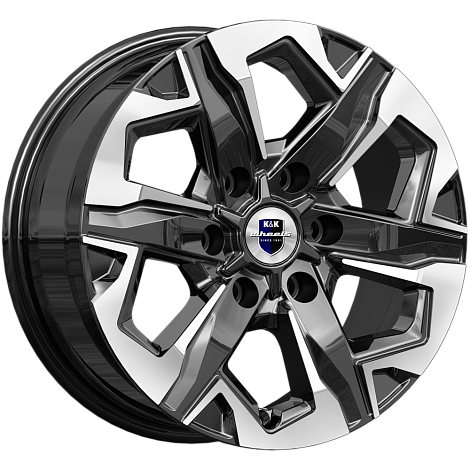 Диски K&K Тейт 7,5x17 6x139,7 ET42 dia 75,1 алмаз черный - 1