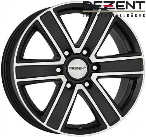 Диски Dezent TJ dark 8x17 6x139.7 ET20 dia 106.1 black polished - 1