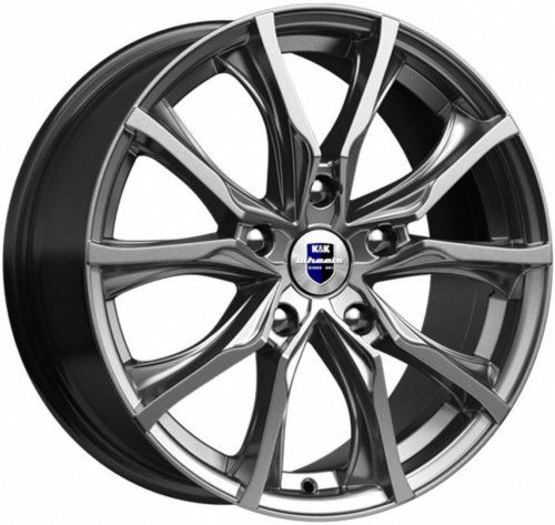 Диски K&K Твист 7,5x17 5x100 ET42 dia 67,1 дарк платинум - 1