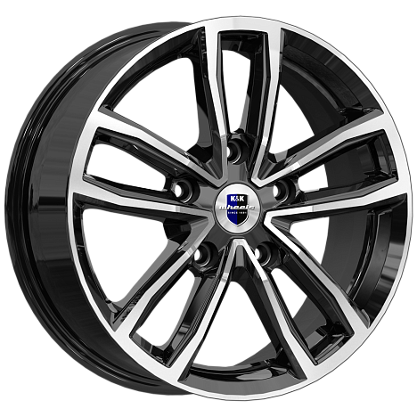 Диски K&K Каланг 6,5x17 5x114,3 ET37 dia 66,6 алмаз черный - 1