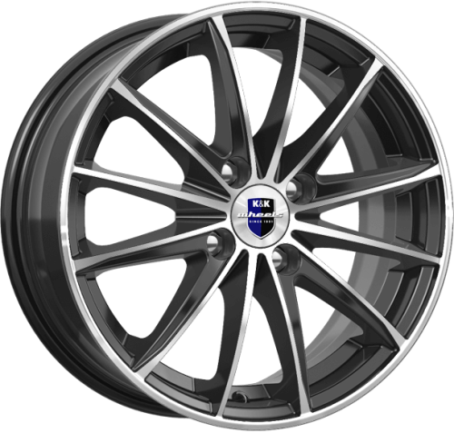 Диски K&K Пойнт Бланк 6x15 4x100 ET48 dia 54,1 алмаз черный Россия - 1