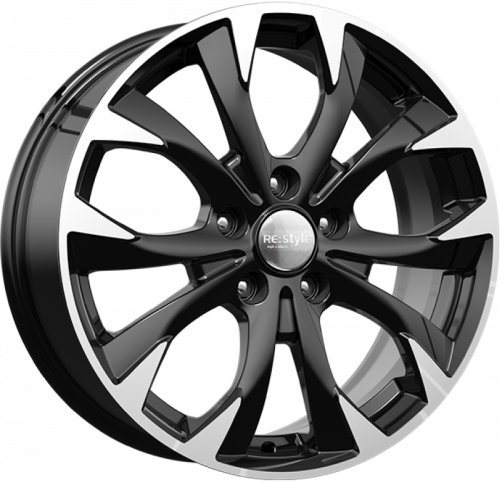 Диски K&K КС740 7x17 5x114,3 ET53 dia 67,1 алмаз черный - 1