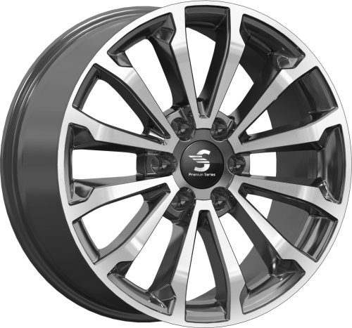 Диски K&K Premium Series КР006 (20_Land Cruiser Prado) 8,5x20 6x139,7 ET25 dia 106,1 diamond black gris - 1