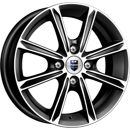 Диски K&K Флэш 5x13 4x100 ET45 dia 67,1 алмаз черный Россия - 1
