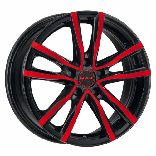 Диски MAK Milano 7x17 5x114,3 ET40 dia 76 black and red - 1