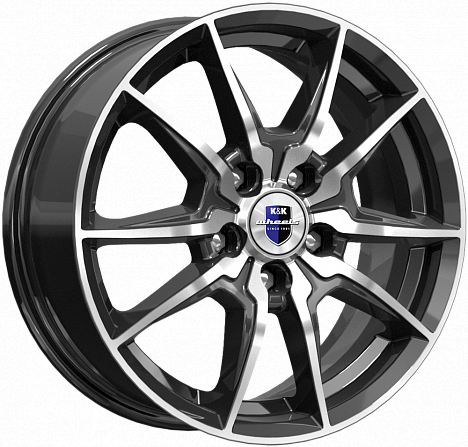 Диски K&K Адамар 6,5x16 5x100 ET48 dia 56,1 алмаз черный - 1