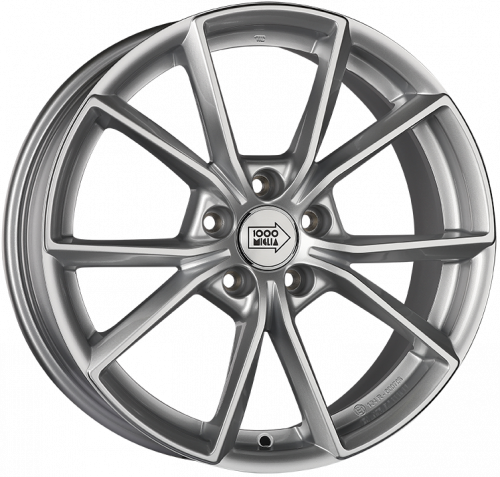 Диски 1000 Miglia MM035 7.5x17 5x112 ET45 dia 57.1 silver gloss - 1