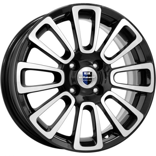 Диски K&K Неман 6x15 4x100 ET45 dia 54,1 алмаз черный - 1