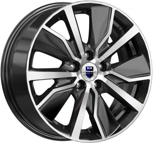 Диски K&K Гамбит 6,5x16 5x114,3 ET50 dia 60,1 алмаз черный Россия - 1