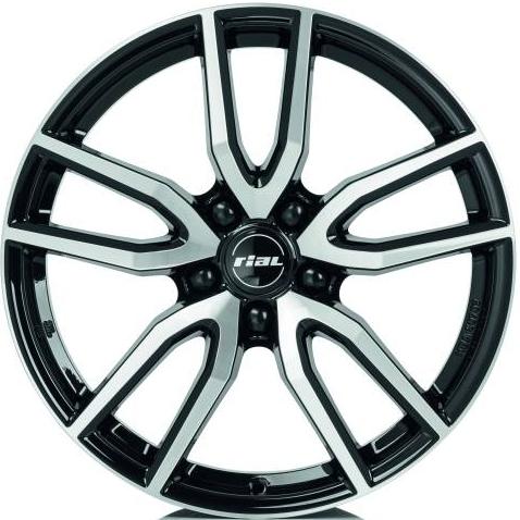 Диски Rial Torino 7,5x17 5x112 ET40 dia 70,1 diamond black front polished - 1