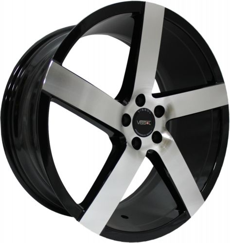Диски Vissol V-080R 8,5x19 5x120 ET15 dia 74,1 black with machined face - 1
