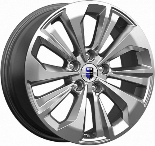 Диски K&K Авиор 7x17 5x108 ET45 dia 67,1 дарк платинум брайт - 1