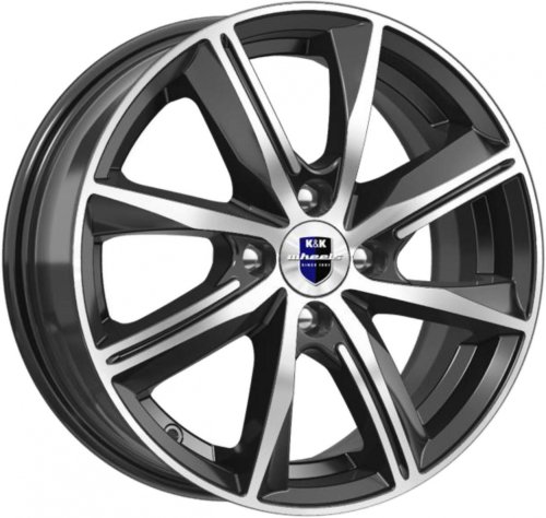 Диски K&K Арнар 7x17 5x105 ET35 dia 56,6 алмаз черный - 1