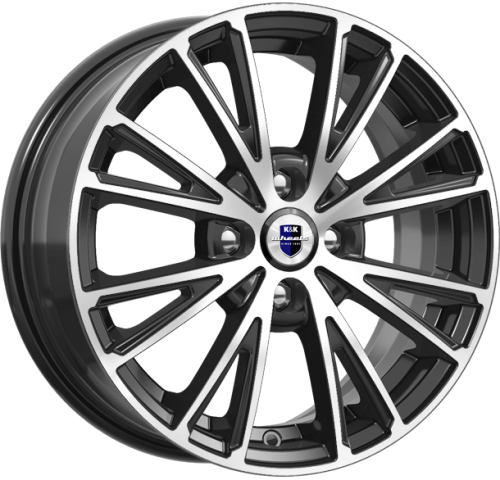 Диски K&K Меандр 6x16 4x100 ET41 dia 60,1 алмаз черный Россия - 1