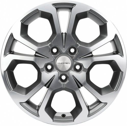 Диски Khomen Wheels KHW1711 (Ceed) 6,5x17 5x114,3 ET50 dia 67,1 gray-FP - 1