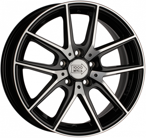 Диски 1000 Miglia MM041 7,5x17 5x112 ET45 dia 66,6 black polished - 1