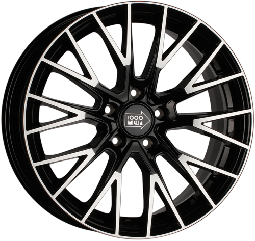 Диски 1000 Miglia MM1009 7x17 5x114,3 ET50 dia 67,1 gloss black polished - 1