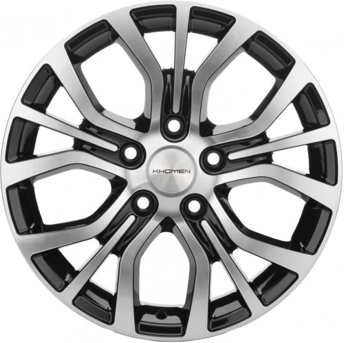 Диски Khomen Wheels KHW1608 (Opel Zafira) 6,5x16 5x110 ET43 dia 65,1 black-FP - 1