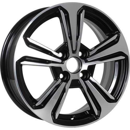 Диски KDW KD1544 (15_Solaris II) 6x15 4x100 ET46 dia 54,1 black front polished - 1