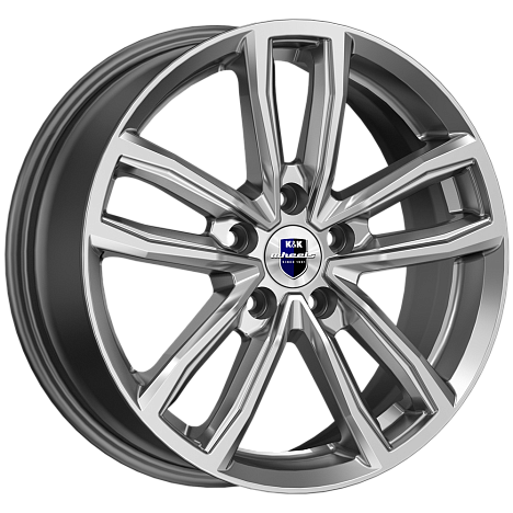 Диски K&K Каланг 6,5x17 5x114,3 ET37 dia 66,6 дарк платинум - 1