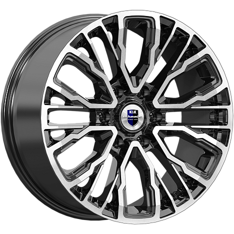 Диски K&K Кортес 8,5x19 6x139,7 ET42 dia 75,1 алмаз черный - 1
