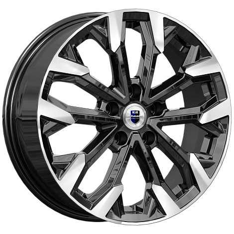 Диски K&K Морейн 6,5x17 5x112 ET43 dia 66,6 алмаз черный - 1