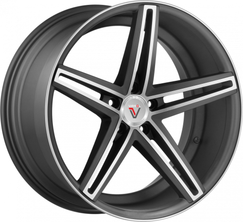 Диски Vissol V-015 9x20 5x112 ET25 dia 66,6 matte graphite machined - 1