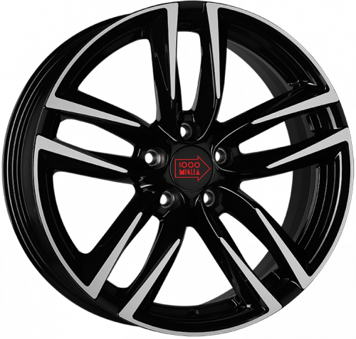 Диски 1000 Miglia MM1011 8x18 5x114,3 ET45 dia 67,1 gloss black polished - 1